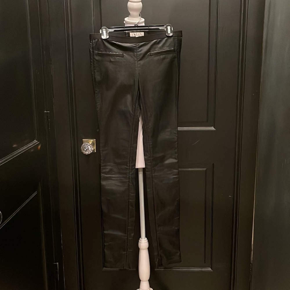 New never worn Milly Plonge Monic Elastic Waist Skinny Lamb Leather Pants